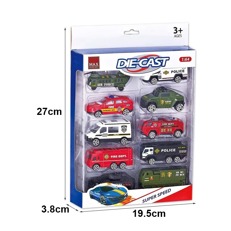 Best Selling 10 Pcs Set Alloy Pull Back Vehicle Mini Toy Car for Sale