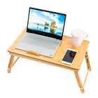 Laptop Tray Table Aligan New Bamboo Laptop Stand Adjustable Height Portable Folding Bed Tray Study Desk Laptop Table