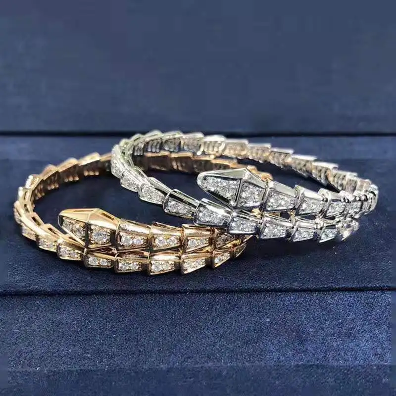 Snake Bone Bracelet, female snake head narrow version full drill hole serpenti spring bracelet
Snake Bone Bracelet, female snake head narrow version full drill hole serpenti spring bracelet