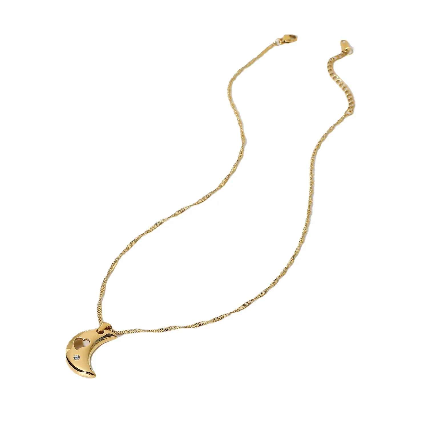 INS Design Stainless Steel Moon Star Necklace 18k Gold-plated Zircon Necklace Women, As shown in the picture
INS Design Stainless Steel Moon Star Necklace 18k Gold-plated Zircon Necklace Women, As shown in the picture