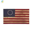 Cotton 3' x 5' 100% Heritage Series Antiqued Colonial 13-Star US American Flag