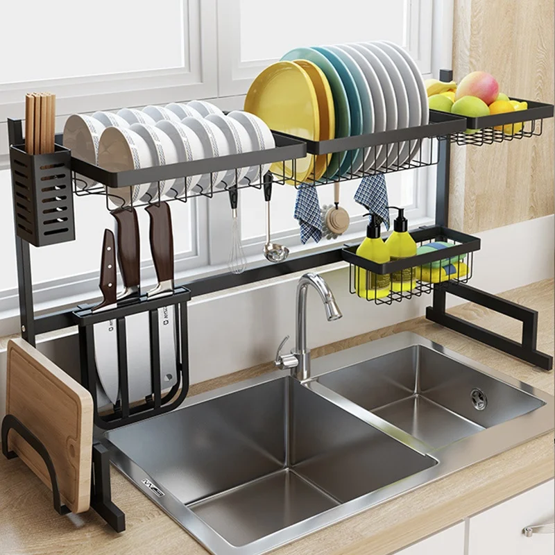 Utensil Drainer Organizer Holders Over The Sink Dish Drying Rack Kitchen Storage, Black / silver
Utensil Drainer Organizer Holders Over The Sink Dish Drying Rack Kitchen Storage, Black / silver