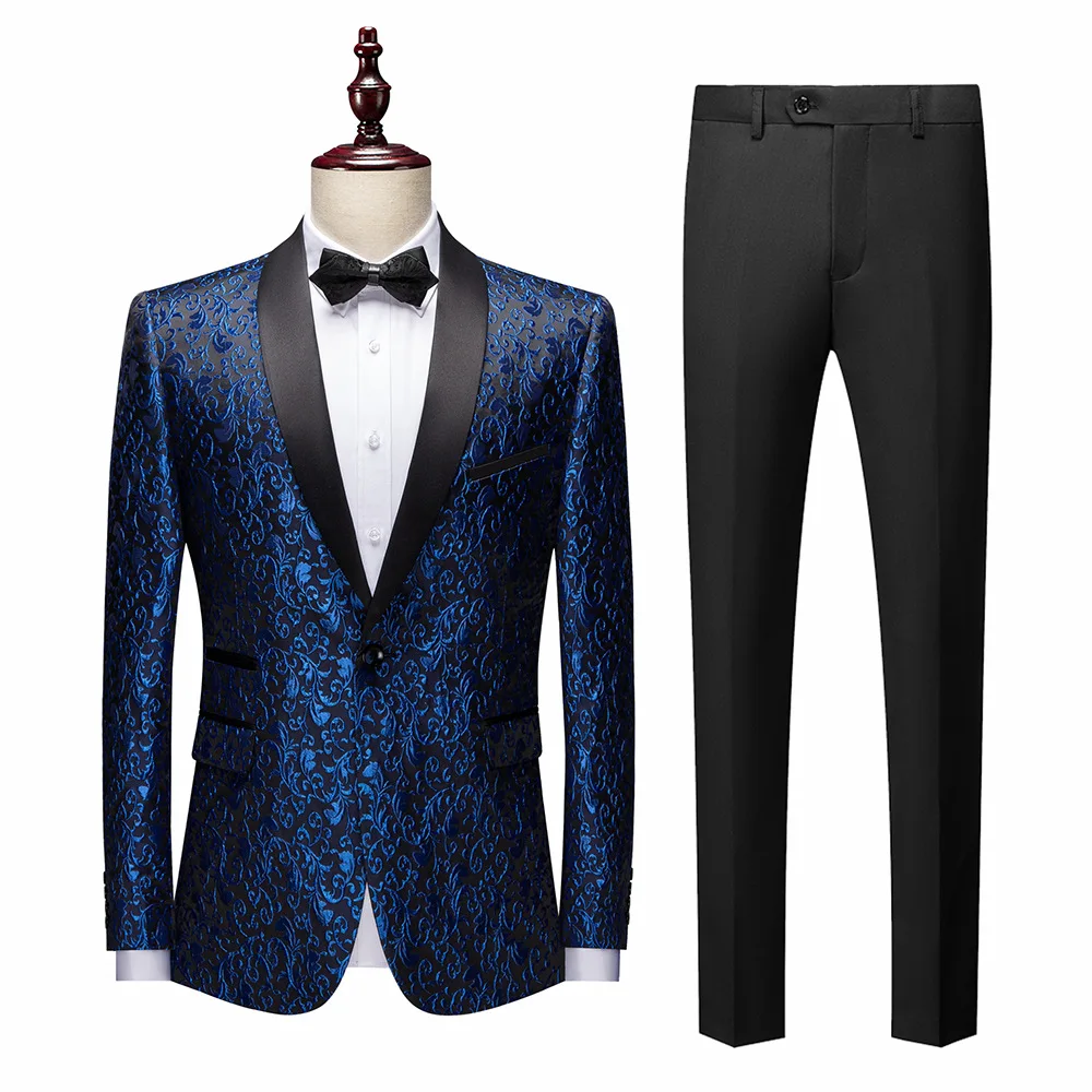 Men's jacquard dress fashion two-piece set West decoration body multi-color stage performance banquet wedding suits
Men's jacquard dress fashion two-piece set West decoration body multi-color stage performance banquet wedding suits