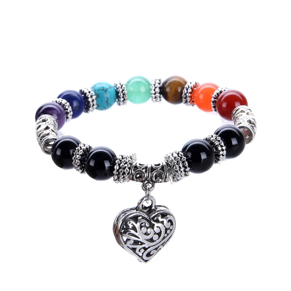 7 Chakra Religion Healing Balance Stone Beaded Bracelet Yoga Reiki Charm Heart Bracelets For Women, Gold, silver
7 Chakra Religion Healing Balance Stone Beaded Bracelet Yoga Reiki Charm Heart Bracelets For Women, Gold, silver