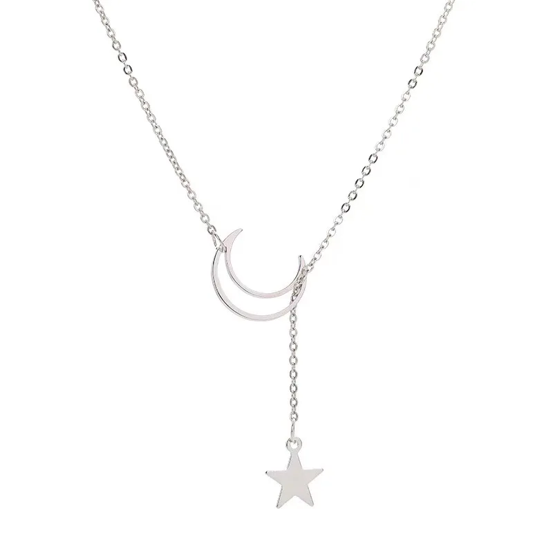 Moon star Water Wave Necklace Golded Shining Crystal Rhinestone New Designs Minimalist Ladies Geometric Choker Lock Bone Chain, White
Moon star Water Wave Necklace Golded Shining Crystal Rhinestone New Designs Minimalist Ladies Geometric Choker Lock Bone Chain, White