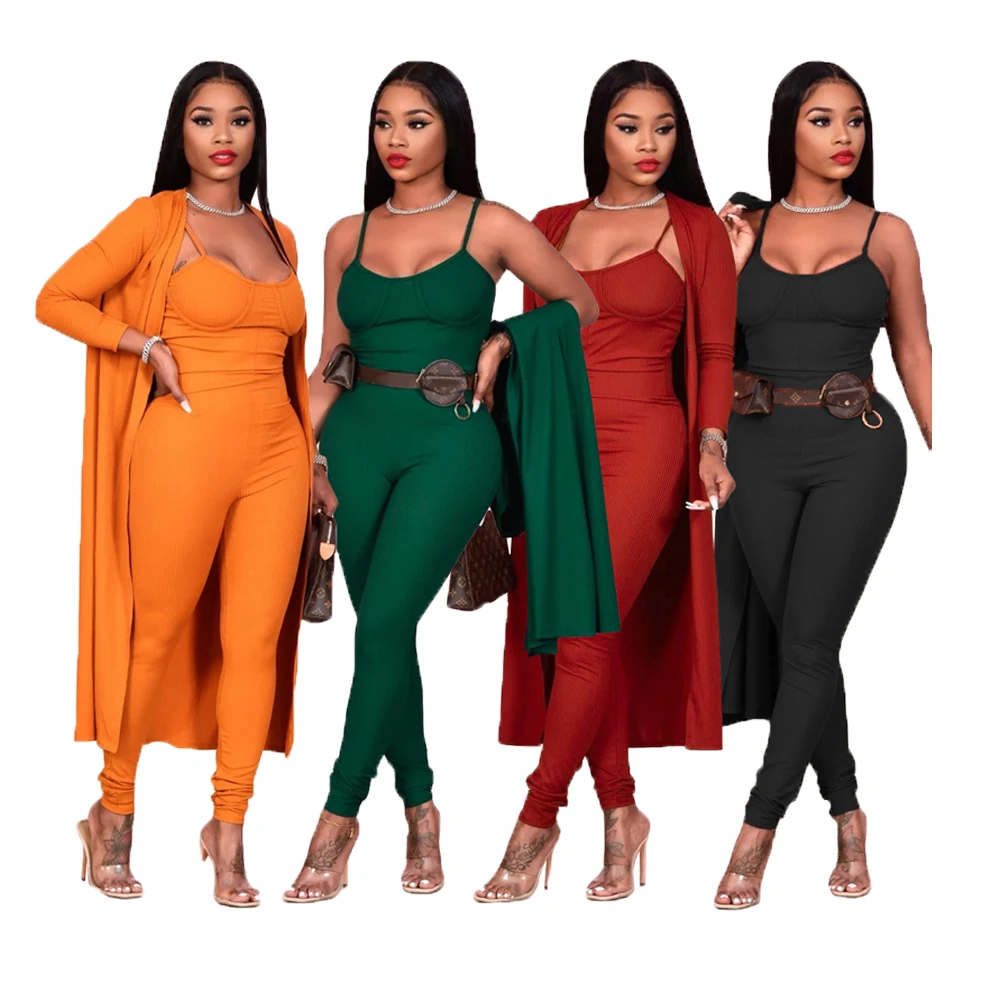 2021 Hot Sale Spring Women Clothing Three Piece Set For Ladies Long Women Coats Solid Color Tank Top And Long Pants
2021 Hot Sale Spring Women Clothing Three Piece Set For Ladies Long Women Coats Solid Color Tank Top And Long Pants