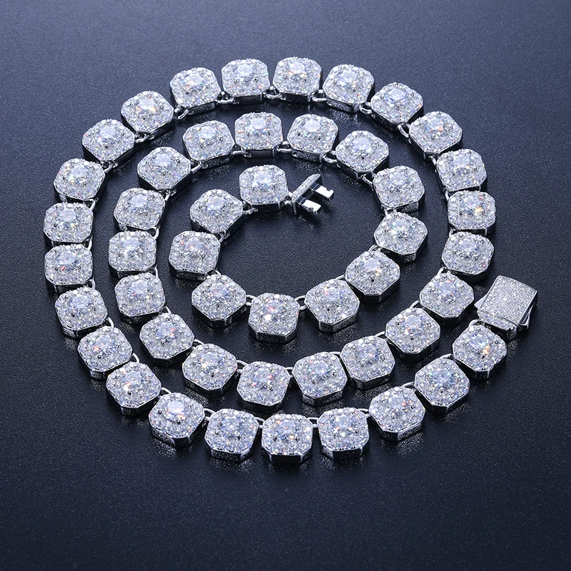 Hot Selling Hip Hop Jewelry Mens 10mm 925 Sterling Silver VVS Moissanite Diamond Iced Out Square Tennis Chain Necklace
Hot Selling Hip Hop Jewelry Mens 10mm 925 Sterling Silver VVS Moissanite Diamond Iced Out Square Tennis Chain Necklace