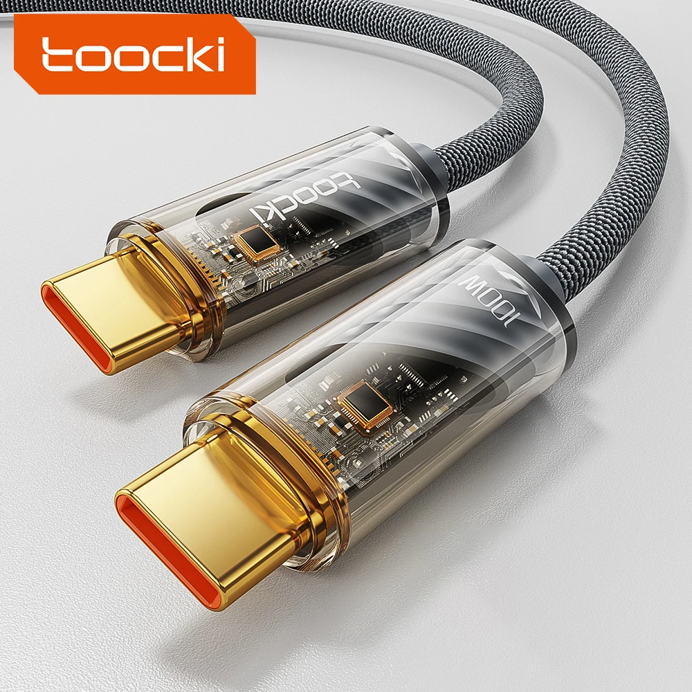 Toocki wholesale 5A E-marker 100W Usb C PD Fast Charging Usb C To Usb Type C Cable Transparente 5A 100W Cable
Toocki wholesale 5A E-marker 100W Usb C PD Fast Charging Usb C To Usb Type C Cable Transparente 5A 100W Cable