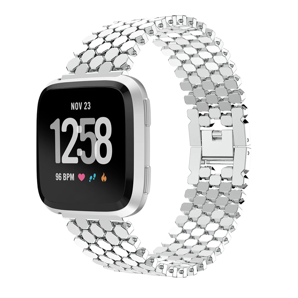Screwless Bracelet Replacement Metal Stainless Steel Wristbands For Fitbit Versa/Versa 2 Alloy Fish Scale Watch Band, 3 colors
Screwless Bracelet Replacement Metal Stainless Steel Wristbands For Fitbit Versa/Versa 2 Alloy Fish Scale Watch Band, 3 colors