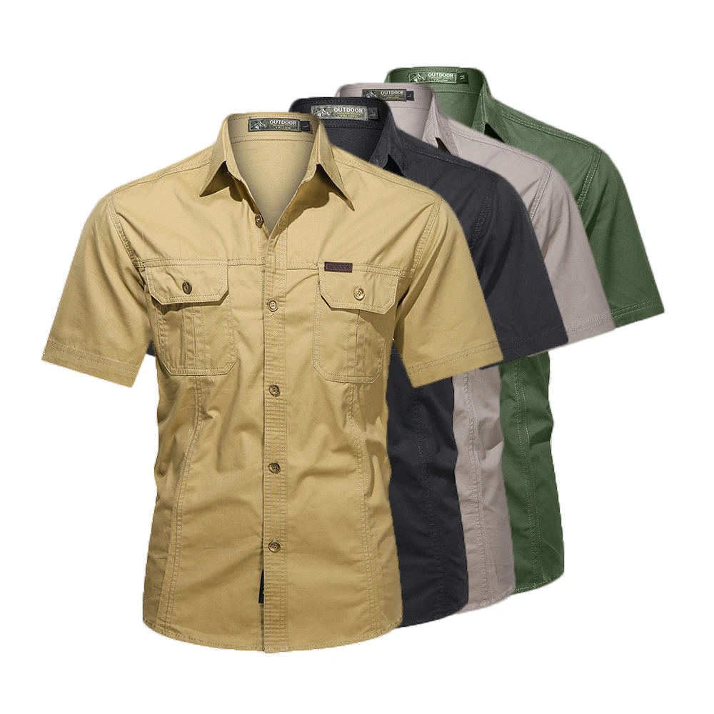 Men's Short Sleeve Cotton Casual Shirt Army Tactical Shirt Hiking Climbing Hunting Military Army Formal Dress Shirt
Men's Short Sleeve Cotton Casual Shirt Army Tactical Shirt Hiking Climbing Hunting Military Army Formal Dress Shirt