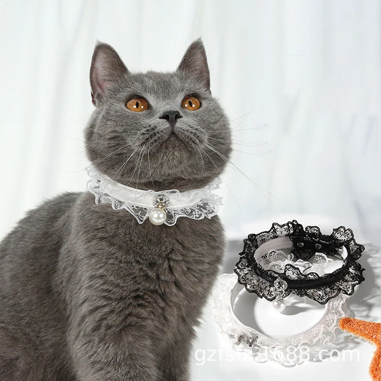 fashion design printed cat bow tie dog pet collar with bell