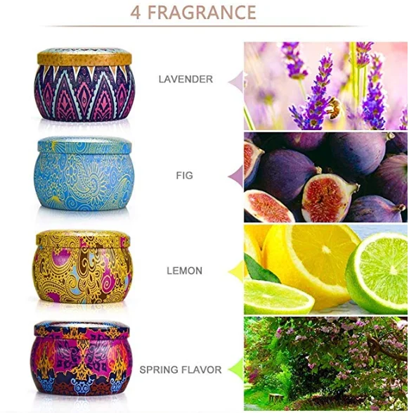 including rose, lavender, lemon, and mediterranean fig