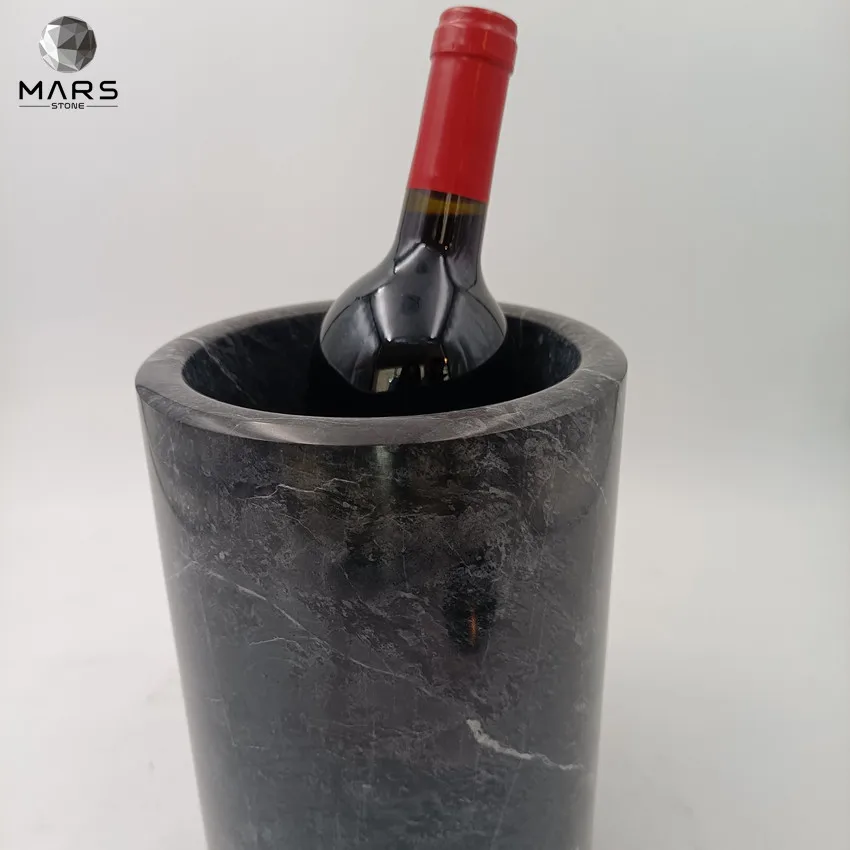 Marble design Ice wine barrel marble ice bucket for beer and Champagne, Black marquina
Marble design Ice wine barrel marble ice bucket for beer and Champagne, Black marquina
