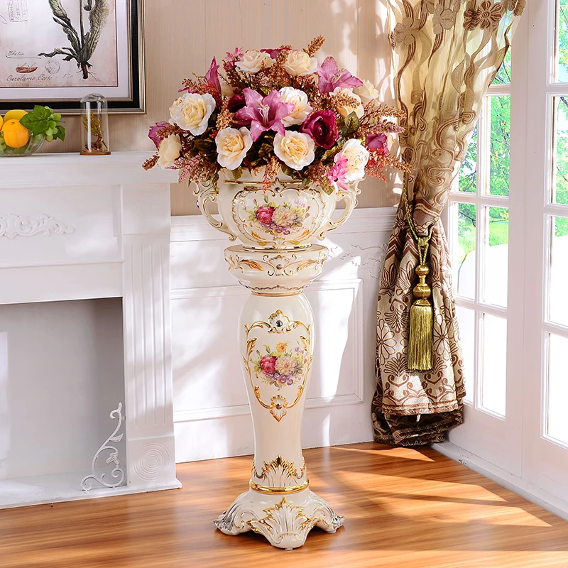 Luxury Home Decor Ceramic Flower Vases Classic White Large Porcelain Floor Vase, Picture
Luxury Home Decor Ceramic Flower Vases Classic White Large Porcelain Floor Vase, Picture
