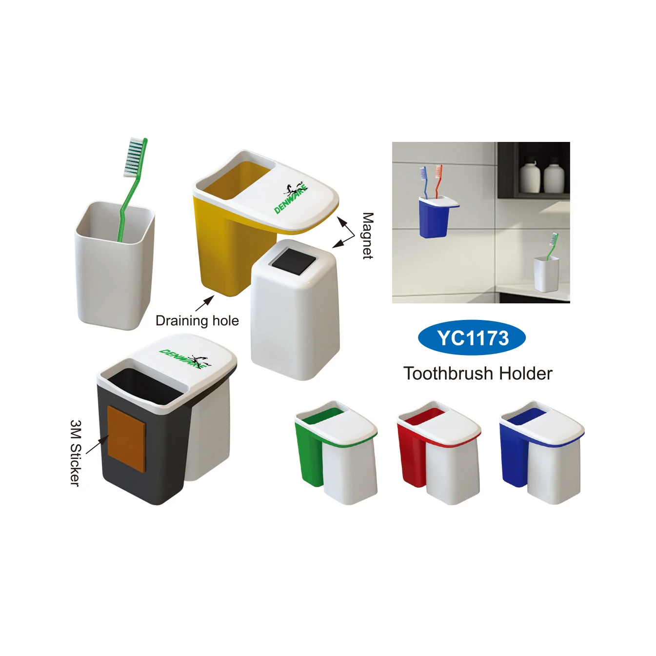 Promotion Logo printing Stick on Covered Shell Toothbrush Holder toothpaste LOGO printing YC1173
Promotion Logo printing Stick on Covered Shell Toothbrush Holder toothpaste LOGO printing YC1173