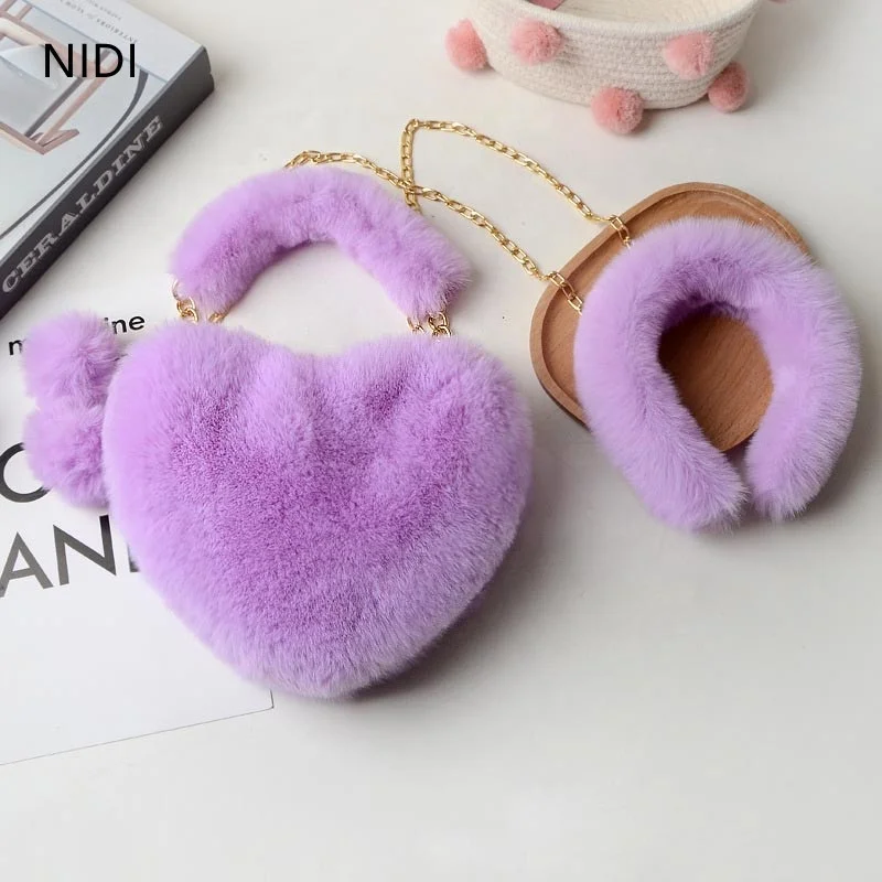 heart-shaped ladies rabbit fur bag headband set love heart fur ball chain handbag for women purse fur bag, 18 color
heart-shaped ladies rabbit fur bag headband set love heart fur ball chain handbag for women purse fur bag, 18 color