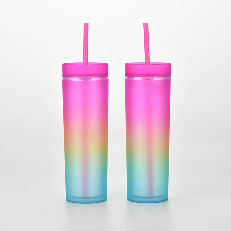In Stock new 2021 plastic Gradient Color Straight tumbler plastic tumbler cups with straw, All pantone colors
In Stock new 2021 plastic Gradient Color Straight tumbler plastic tumbler cups with straw, All pantone colors