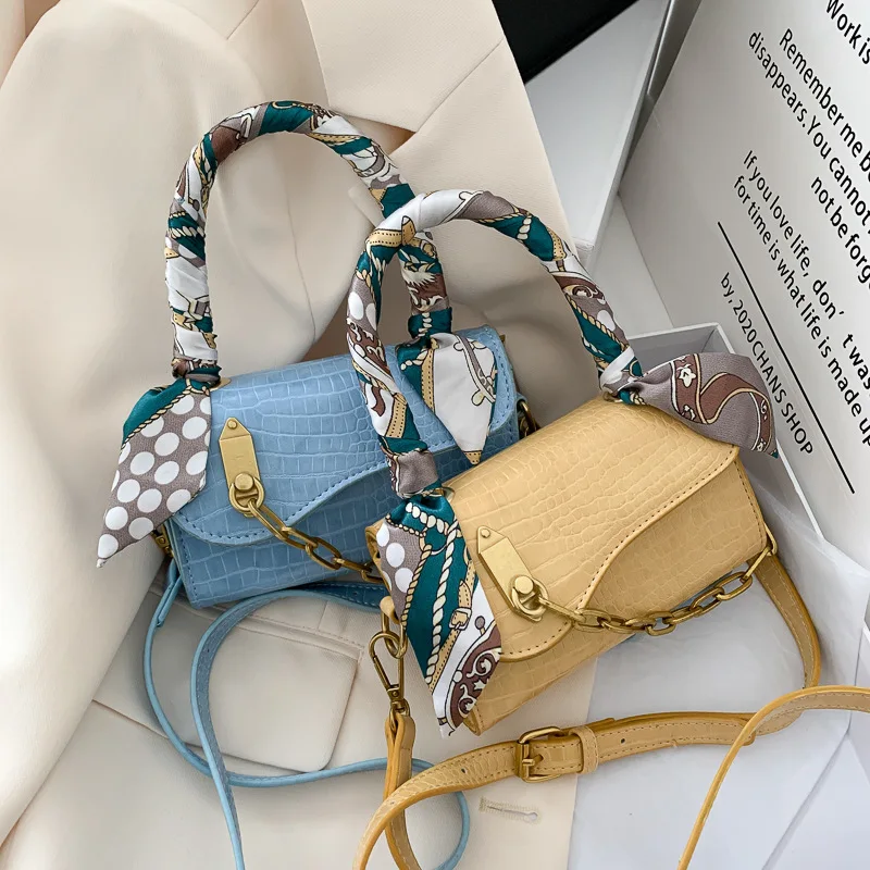 Simple Design Alligator Women Leather Bags Chains Cross Body Bag Ladies Hand Bags With Scarves Handle, Customizable
Simple Design Alligator Women Leather Bags Chains Cross Body Bag Ladies Hand Bags With Scarves Handle, Customizable