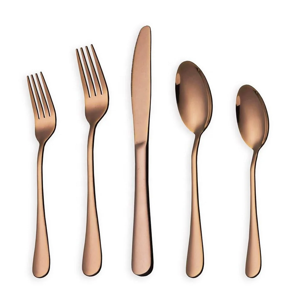 Best Selling Rose Gold 18/10 Stainless Steel Flatware Set Mirror Polished Copper Silverware 20 Piece Sets Service For 4 Person
Best Selling Rose Gold 18/10 Stainless Steel Flatware Set Mirror Polished Copper Silverware 20 Piece Sets Service For 4 Person