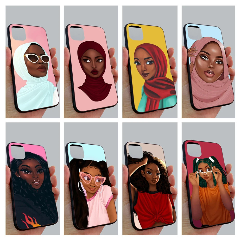 Glass Back Case Black Is Beautiful Girl Cartoon XR XS 7 8 plus Soft Side Edge Phone Case For Iphone 11 12 mini pro max Cover
Glass Back Case Black Is Beautiful Girl Cartoon XR XS 7 8 plus Soft Side Edge Phone Case For Iphone 11 12 mini pro max Cover