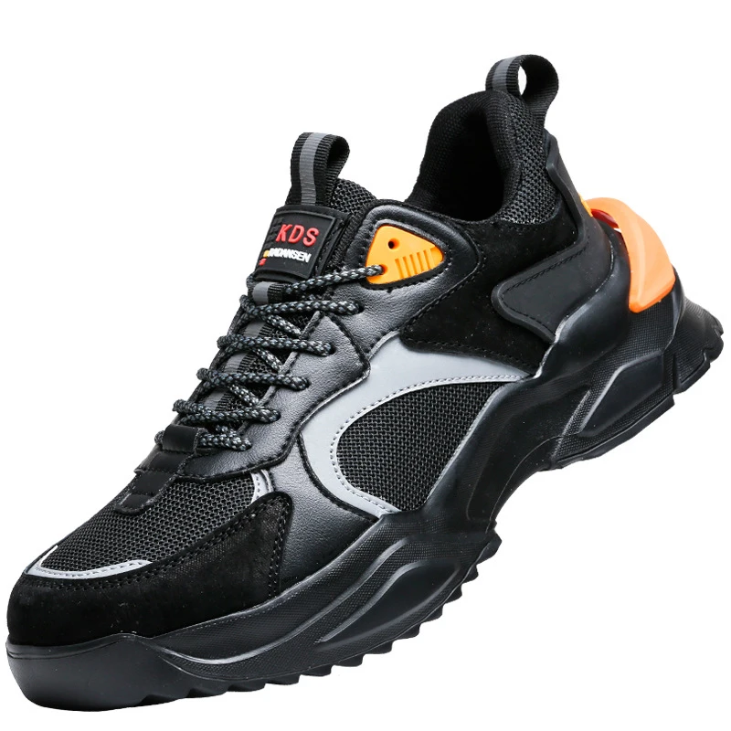 Fashion brand anti puncture portable Industrial sports safety shoes boots work for men women steal toe Breathable lightweight, Black
Fashion brand anti puncture portable Industrial sports safety shoes boots work for men women steal toe Breathable lightweight, Black