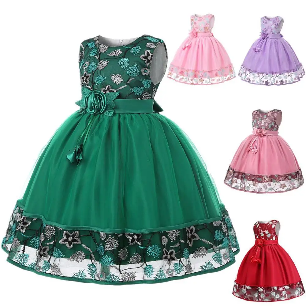 Embroidered dress Girl party lace princess dress Flower-child mesh skirt, Pink girls dress
Embroidered dress Girl party lace princess dress Flower-child mesh skirt, Pink girls dress
