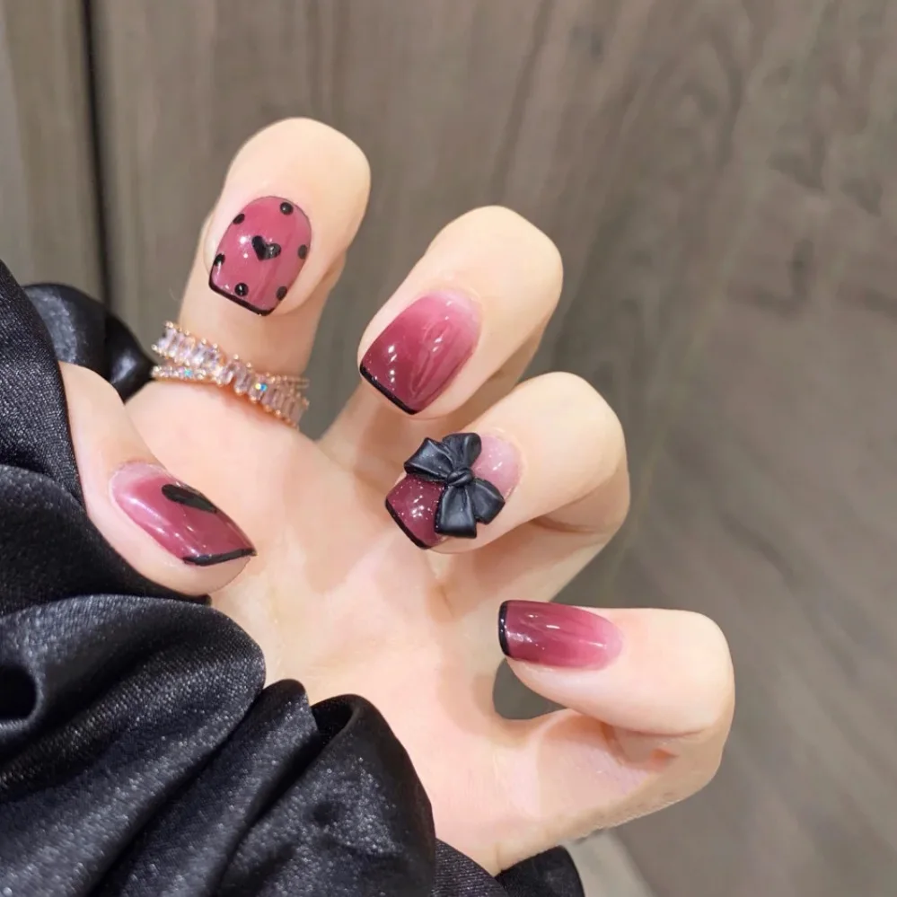 Short Removable Glue Press On Nail Packaging Gradient Sweet Acrylic Artificial Fingernails, Picture
Short Removable Glue Press On Nail Packaging Gradient Sweet Acrylic Artificial Fingernails, Picture