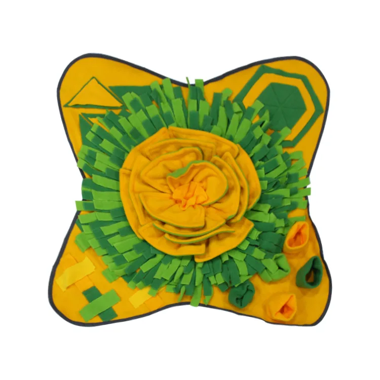 Custom pet supplies dog toys polar fleece flowers slow food puzzle training dog toy pet puppy snuffle mat
Custom pet supplies dog toys polar fleece flowers slow food puzzle training dog toy pet puppy snuffle mat