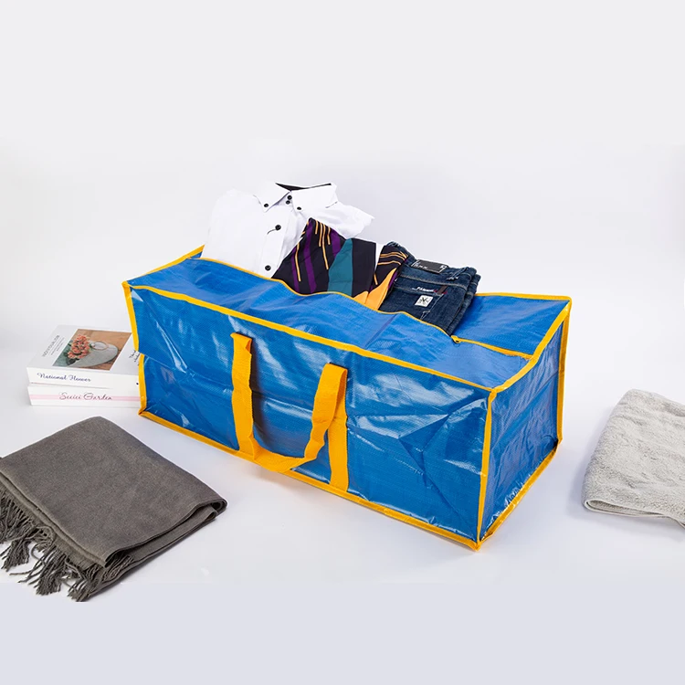 Extra Large Thick oversized PP woven shopping storage bag with strong handle and zipper for travel, Blue
Extra Large Thick oversized PP woven shopping storage bag with strong handle and zipper for travel, Blue