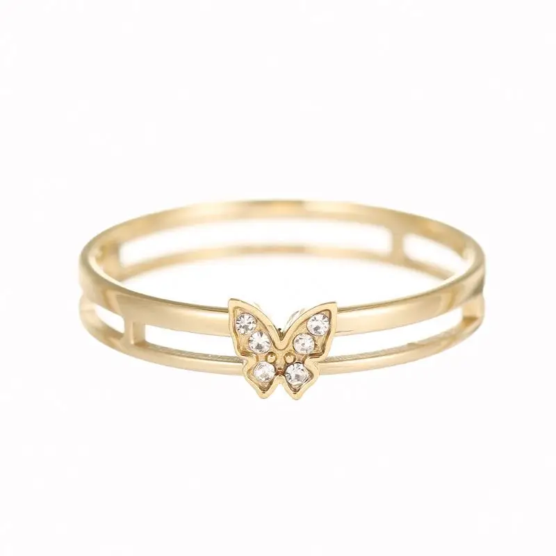 Custom Design Cz White Stone Girl Ring Stainless Steel Gold Plated Double Layer Ring
Custom Design Cz White Stone Girl Ring Stainless Steel Gold Plated Double Layer Ring