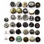 Customized OEM shank antique brass copper Green Bronze metal denim gunmetal Jeans button for pants Jacket clothing