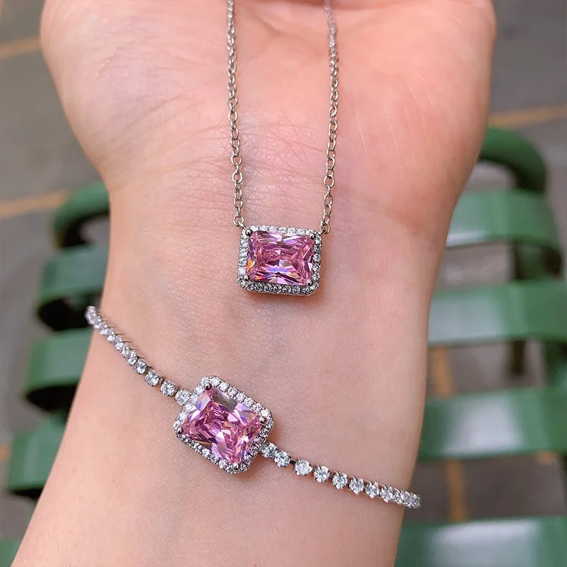 New Square Jewelry Sets Necklace&Bracelet Wedding Jewelry For Women Wedding Party Bridal Sets, Customized color
New Square Jewelry Sets Necklace&Bracelet Wedding Jewelry For Women Wedding Party Bridal Sets, Customized color