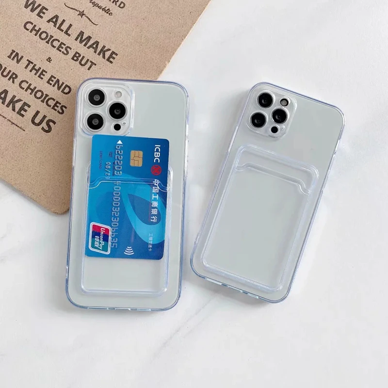 Crystal Card Pocket Fine Hole Phone Cases For IPhone 12 Pro Max 11 XR X 8 7 Credit ID Slot Clear Transparent Back Cover
Crystal Card Pocket Fine Hole Phone Cases For IPhone 12 Pro Max 11 XR X 8 7 Credit ID Slot Clear Transparent Back Cover