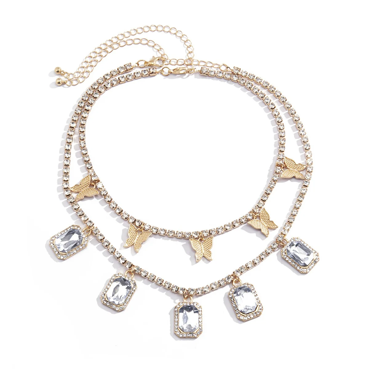 Luxury Full Rhinestone Pendant Choker Necklace For Women Jewelry Accessories Gold Color Butterfly Female necklace Chains, Customized color
Luxury Full Rhinestone Pendant Choker Necklace For Women Jewelry Accessories Gold Color Butterfly Female necklace Chains, Customized color