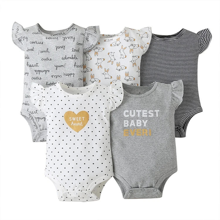 High Quality Short-Sleeve 5Pieces Baby Bodysuit Set Import Baby Clothes Baby Romper From China, As picture
High Quality Short-Sleeve 5Pieces Baby Bodysuit Set Import Baby Clothes Baby Romper From China, As picture