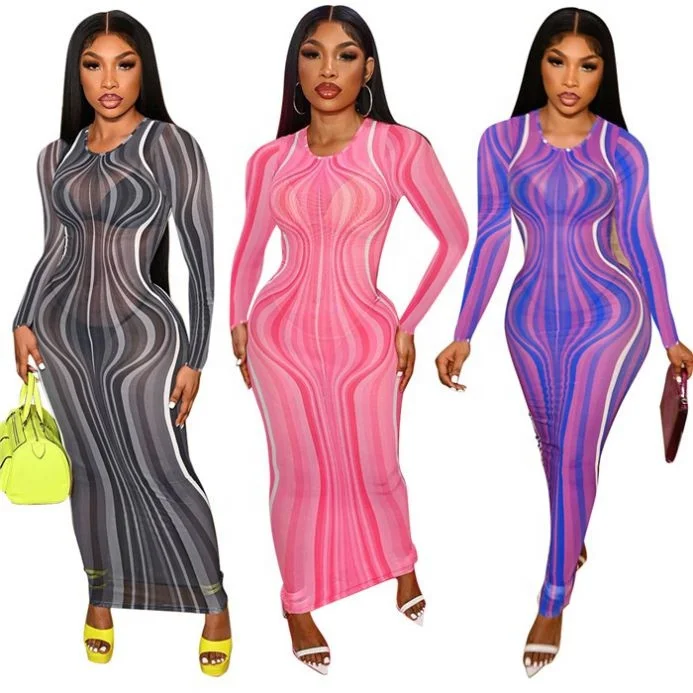 M963-womens fall fashion 2021 water ripple printing long sleeve maxi dress sexy seethrough dress
M963-womens fall fashion 2021 water ripple printing long sleeve maxi dress sexy seethrough dress