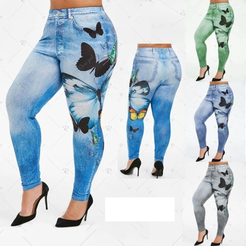 5xl Plus Size Casual Sexy Skinny Fashion Cotton Ladies Butterfly Print Denim Sweatpants Women Jeans Pants, Shown
5xl Plus Size Casual Sexy Skinny Fashion Cotton Ladies Butterfly Print Denim Sweatpants Women Jeans Pants, Shown