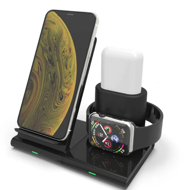 Best selling Three in one wireless charger suitable for mobile phone headset watches
Best selling Three in one wireless charger suitable for mobile phone headset watches