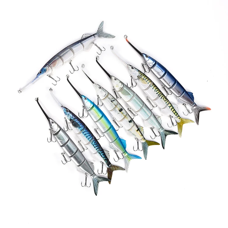 LVDE Latest Design /55g 6 Segmented Strong Metal Jointed Fishing Lure Murry Cod Lure For Fishing Spanish Mackerel, Available in 7 colors
LVDE Latest Design /55g 6 Segmented Strong Metal Jointed Fishing Lure Murry Cod Lure For Fishing Spanish Mackerel, Available in 7 colors