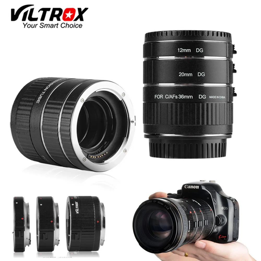 

Viltrox DG-C Metal Mount Auto Focus AF Macro Extension Tube Lens Adapter for EOS 750D 700D 800D 77D 60D 5D II IV 7D II 80D