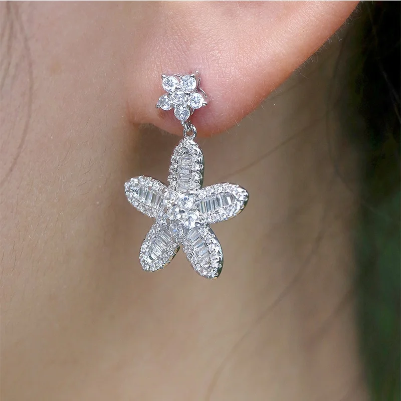 Hot Sale Earrings With Silver Color Clear CZ Stud Earring For Woman Fashion Jewelry Party Earrings
Hot Sale Earrings With Silver Color Clear CZ Stud Earring For Woman Fashion Jewelry Party Earrings