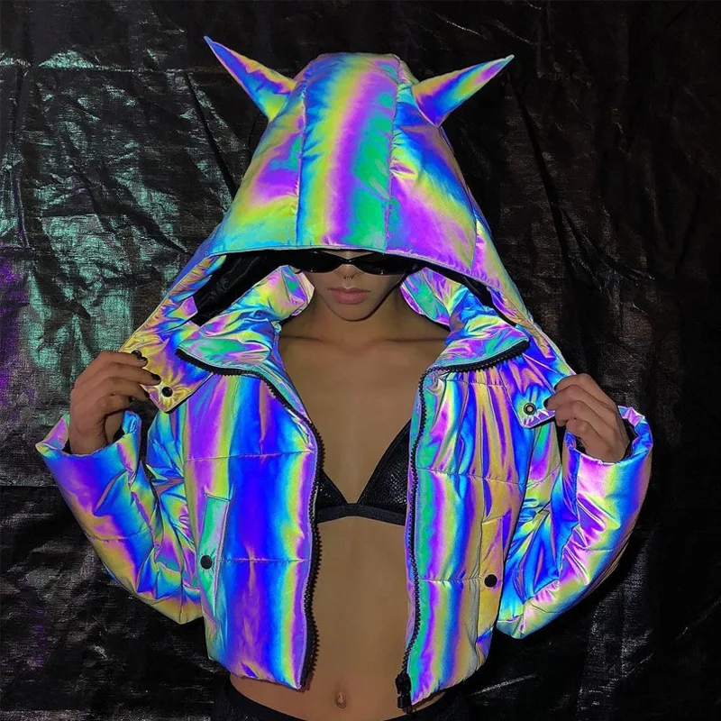 2021 Autumn/Winter Fashion Street Style Hooded Reflective Loose Cotton Jacket Streetwear, Picture
2021 Autumn/Winter Fashion Street Style Hooded Reflective Loose Cotton Jacket Streetwear, Picture