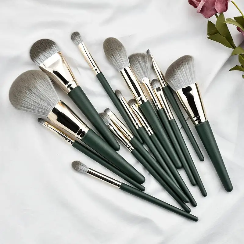 Wholesale private brand high quality natural hair cosmetic brush 21pc professional makeup brush set, Green
Wholesale private brand high quality natural hair cosmetic brush 21pc professional makeup brush set, Green