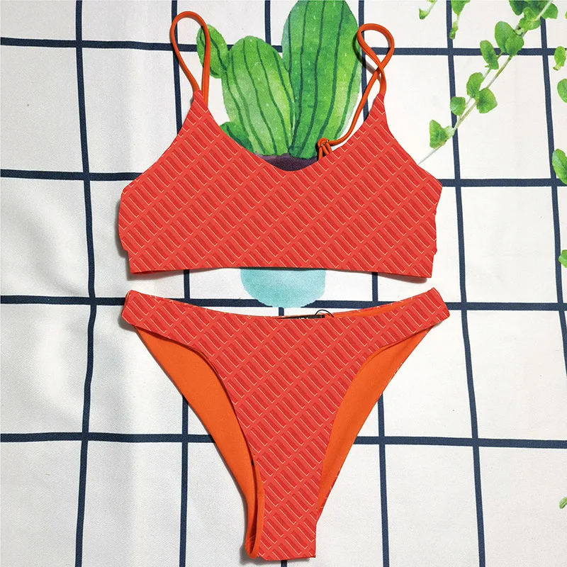 Simple Solid Color Summer Sexy Beach Bikini Fashion Letter Printed Women Fitness Swimwear
Simple Solid Color Summer Sexy Beach Bikini Fashion Letter Printed Women Fitness Swimwear