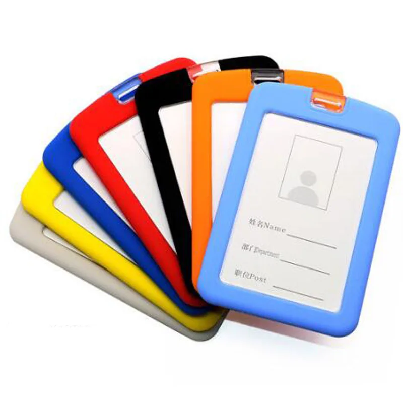High Quality Environmental Silicone ID Card Name Badge Holder For Worker Stuff Employee Students Business Credit Card Holder, Red,blue,grey
High Quality Environmental Silicone ID Card Name Badge Holder For Worker Stuff Employee Students Business Credit Card Holder, Red,blue,grey