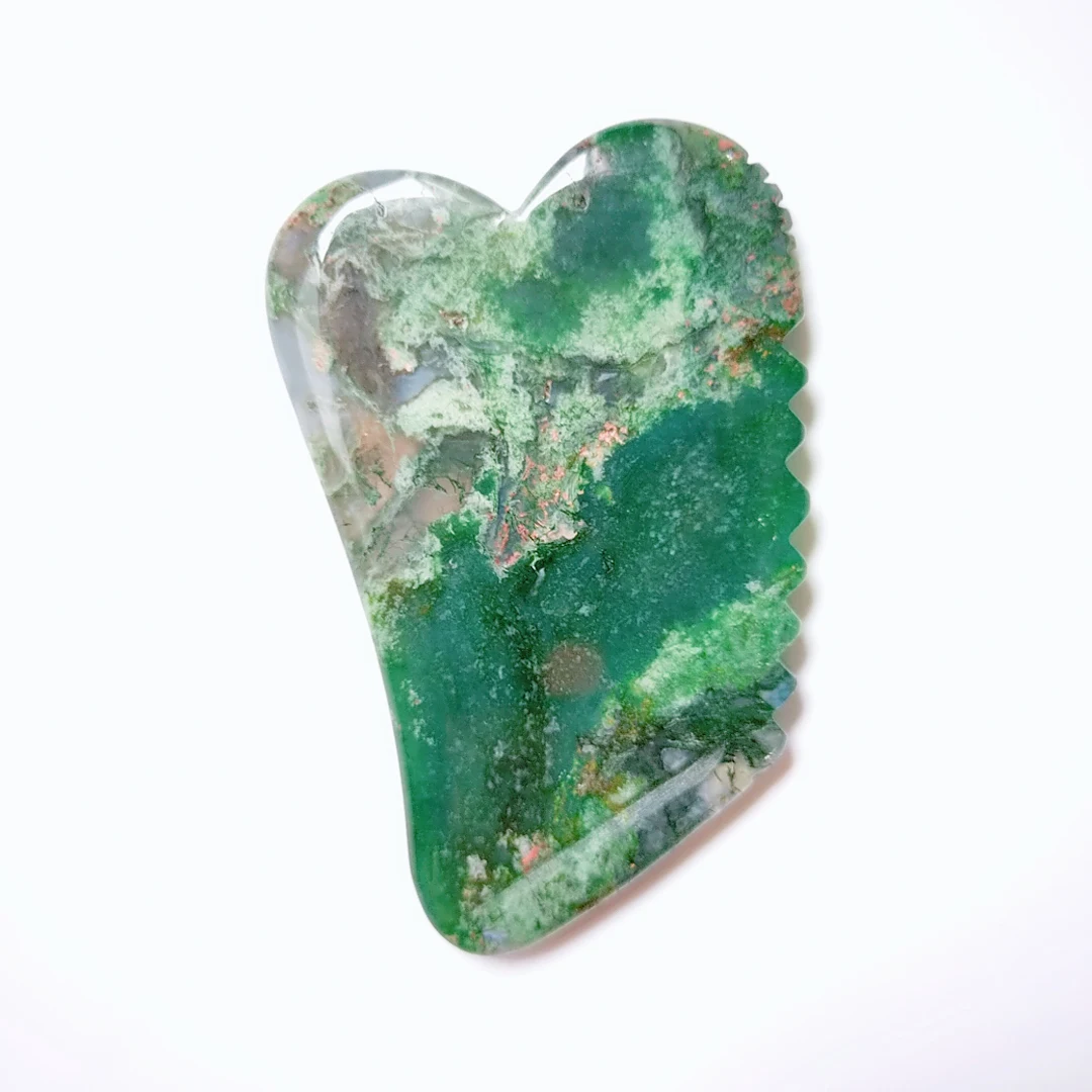 Gua Sha Natural Moss agate Quartz Crystal Stone Crystal Body Massage Board Tool
Gua Sha Natural Moss agate Quartz Crystal Stone Crystal Body Massage Board Tool