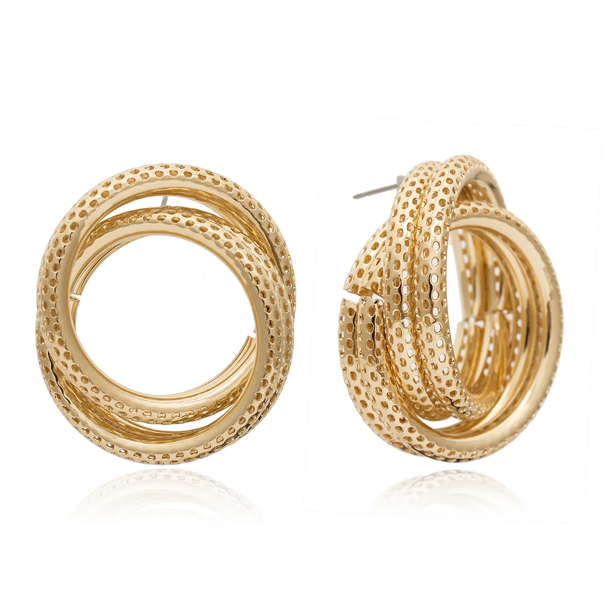 Wholesale Statement Golden Color Hoop Earrings Women New Vintage Heavy Double Round Chunky Circle Earrings Gift For Party, Gold
Wholesale Statement Golden Color Hoop Earrings Women New Vintage Heavy Double Round Chunky Circle Earrings Gift For Party, Gold