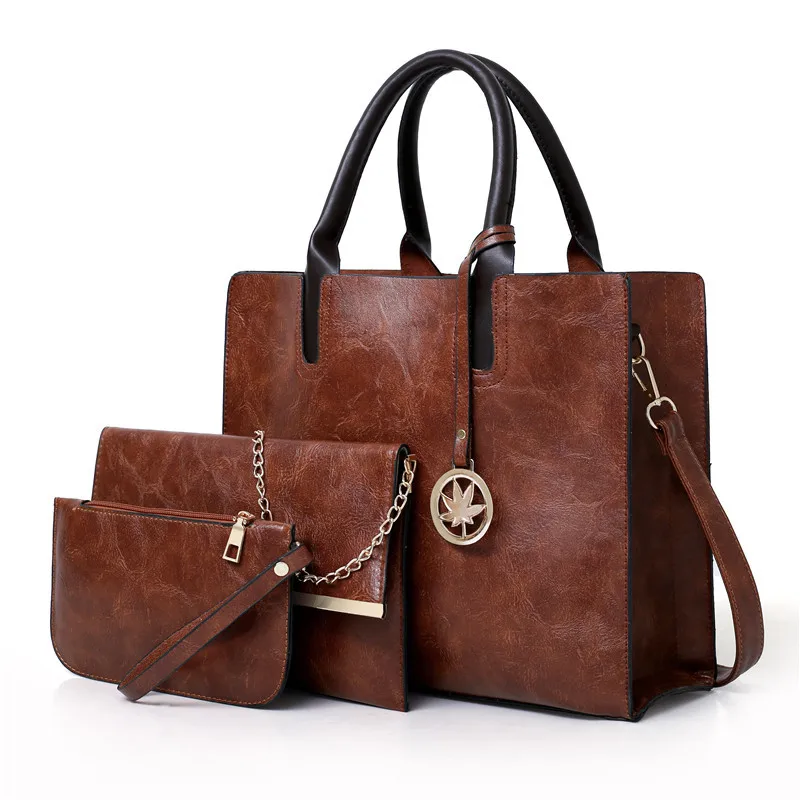 Fashion 3-pieces Solid Color PU Leather Shouder Bags sets Women Handbags Ladies, 5 colors
Fashion 3-pieces Solid Color PU Leather Shouder Bags sets Women Handbags Ladies, 5 colors