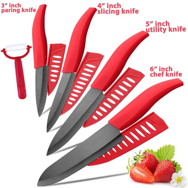 Muti color Ceramic Kitchen Knives Serrated Bread Knife Fruit Peeler Set professional grade chef knife sets
Muti color Ceramic Kitchen Knives Serrated Bread Knife Fruit Peeler Set professional grade chef knife sets