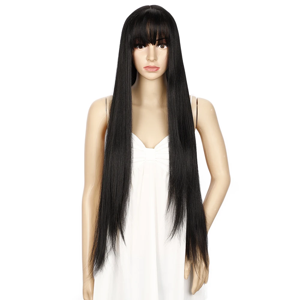 NOBLE Long straight Hair colored soft heat resistant synthetic wigs with a bang lace front synthetic wigs, Custom color
NOBLE Long straight Hair colored soft heat resistant synthetic wigs with a bang lace front synthetic wigs, Custom color